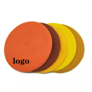Hochwertiger Fabrik preis 100% Wolle Mehr farben mit individuellem Stick logo Baskenmütze nhut für Frauen - Product Image 3