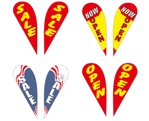 Kit de mât de drapeau en aluminium de haute qualité, drapeaux en polyester imprimés numériquement, piquet de sol pour la publicité promotionnelle en extérieur, bannières ouvertes - Product Image 4