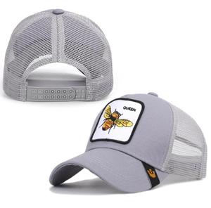 Fashion Mesh Baseball Cap Unisex Lovely QUEEN BEE Caps Women&amp;Men Snapback Cap Dad Hat Summer bone Adjustable gorras - Product Image 4