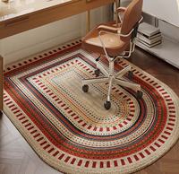 Tapis de chaise d'ordinateur moderne en velours belge, fabriqué à la machine, antidérapant, fin, pour chaise pivotante, idéal pour bureau, coiffeuse et chambre, aspect haut de gamme, compatible avec les animaux domestiques
