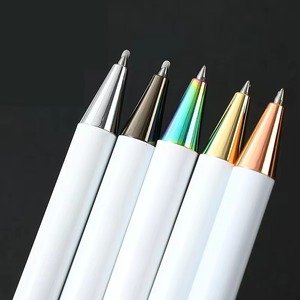 2024 pluma de tinta de <span class=keywords><strong>Gel</strong></span> de aceite de bala de sublimación blanca <span class=keywords><strong>en</strong></span> blanco de lujo DIY pluma de <span class=keywords><strong>Gel</strong></span> retráctil de acero inoxidable de Metal plateado con logotipo personalizado - Product Image 4