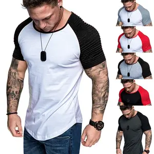2020 새로운 브랜드 의류 피트니스 러닝 t 셔츠 남성 o-넥 티셔츠 폴리 에스터 보디 빌딩 스포츠 셔츠 탑 체육관 남성 t 셔츠