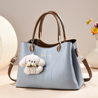 Sac à main fourre-tout décontracté en cuir PU imperméable pour femmes, couleur unie, grande capacité, sac à bandoulière, sangle détachable