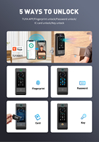 Serrure de porte intelligente Sinovo avec interphone vidéo, caméra, empreinte digitale, code numérique, sonnette Wi-Fi Tuya