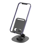 Soporte de Teléfono Ajustable en Altura de Aleación de Aluminio, Base Estable con Rotación de 360° para Escritorio y Oficina, para Teléfonos Móviles y Tabletas
