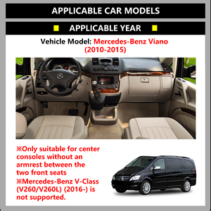 Reposabrazos para Coche Benz Viano, Consola Central con Luz Lateral, Portavasos, Carga Inalámbrica, Consola Central para Benz <span class=keywords><strong>Vito</strong></span> - Product Image 4