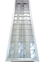 1.2m T8 Fluorescent Grille Luminaire 4ft Plafond Encastré Grille Lumière 60x120 30x120 9w 18w T8 Persienne Luminaire