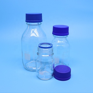 도매 실험실 붕규산 유리 화학 생화학 GL45 미디어 저장 시약 유리 병 나사 캡 - Product Image 4