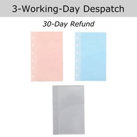 FB TK vente chaude fentes pour cartes en PVC Transparent 6 anneaux A7 taille Agenda planificateur couvre avec 3 options de couleur et 2 pochettes