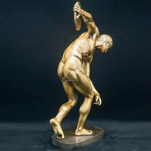 Estatua de Metal de Bronce Personalizada, Diseño de Lanzador de Discos, <span class=keywords><strong>Escultura</strong></span> Conmemorativa 3D Fundida a Mano, Tema Musical - Product Image 6
