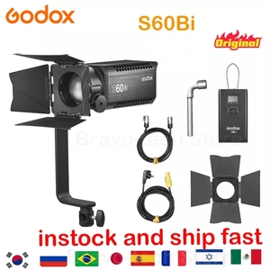 <span class=keywords><strong>Godox</strong></span> S60 S60BI <span class=keywords><strong>60W</strong></span> focalisation LED photographie projecteur à lumière réglable continue avec porte de grange pour la photographie professionnelle - Product Image 6