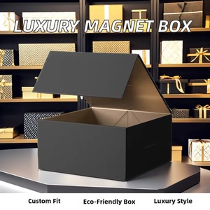 Custom Luxury Paperboard Self-Erecting with Closure Handle Ribbon 2mm Thickness Eco-Friendly Matte Finish <b>Magnetic</b> Gift <b>Box</b> - Product Image 6