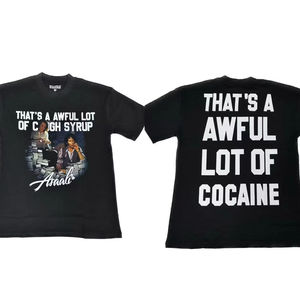 Herren Y2K Streetwear T-Shirts Hochwertige Baumwolle Overs ized Fit Strick buchstabe Das ist AWFUL LOT COUGH SYRUP T-Shirts Herren - Product Image 1