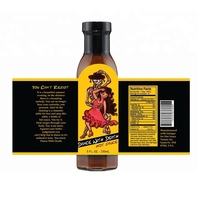 Autocollant d'emballage alimentaire en verre imprimé Bopp étanche personnalisé de pot de piment, étiquette en vinyle pour bouteille de Sauce piquante