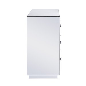 Modern Shinny Crystal <strong>Bedside</strong> Table <strong>Mirror</strong> Nightstand Bedroom Furniture Accent <strong>Cabinet</strong> for Home Hotel Furniture - Product Image 3