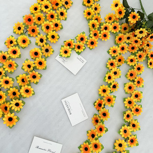 Fábrica de Flores Meiyu, Girasol Artificial Colgante, Flor de Seda Amarilla, Decoración para Bodas y Hogar - Product Image 2