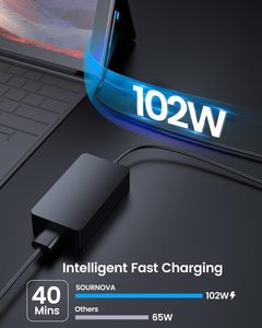 เครื่องชาร์จแบตเตอร์รี่102วัตต์สำหรับ <span class=keywords><strong>Microsoft</strong></span> <span class=keywords><strong>Surface</strong></span> LAPTOP <span class=keywords><strong>Studio</strong></span> พื้นผิวแล็ปท็อป3 4 5 Windows <span class=keywords><strong>Surface</strong></span> Pro - Product Image 2