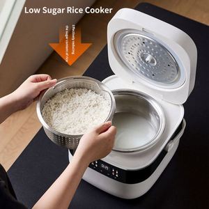 หม้อหุงข้าวอัตโนมัติพร้อมซึ้งนึ่งไฟฟ้าขนาดเล็กอเนกประสงค์ หม้อสแตนเลส ลดน้ำตาล คุณภาพสูง ความจุ 3 ลิตร - Product Image 4