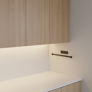 Porte-serviettes en papier noir en acier inoxydable, fixation murale autocollante, rangement pour armoire de cuisine, lot de 2, design minimaliste - Product Image 2