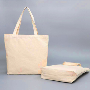 Sac fourre-tout <span class=keywords><strong>réutilisable</strong></span> en <span class=keywords><strong>coton</strong></span> blanc avec logo imprimé, vente en gros - Product Image 2