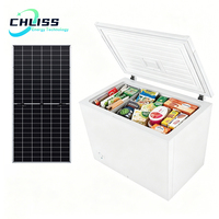 Congélateur solaire 210L DC 12V 24V à faible consommation pour la conservation de la viande sauvage congelée dans les chalands de chasse aux États-Unis