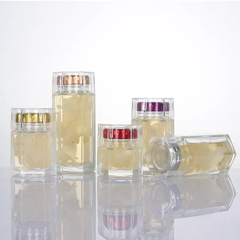 40Ml-150Ml โปร่งใส Hexagonal Honey Jar อาหารที่เก็บ Jar