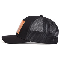 Gorras Trucker de Alta Calidad, Modernas, de Seis Paneles, Transpirables, con Parche de Cuero, Duraderas para Senderismo al Aire Libre, Uso Diario Informal