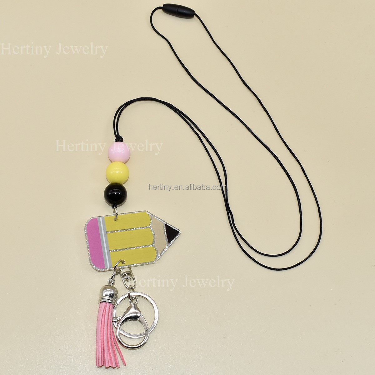 Pencil Lanyard and Badge Holder for Teachers Personalized Teacher Gift Lanyard Wristlet