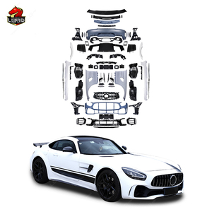 Nouvelle arrivée SG Design pour Mercedes Benz <span class=keywords><strong>AMG</strong></span> <span class=keywords><strong>GT</strong></span>/GTS <span class=keywords><strong>2</strong></span> <span class=keywords><strong>portes</strong></span> version étroite 15-22, mise à niveau vers le kit carrosserie version large en carbone sec GTR - Product Image 6