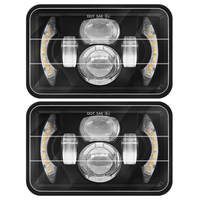 Phare LED 4x6 7 pouces 6000K 45W DRL double faisceau (loin/rapprochement) étanche IP67 H4 Projecteur 12V Universel pour tout-terrain - Vente Flash