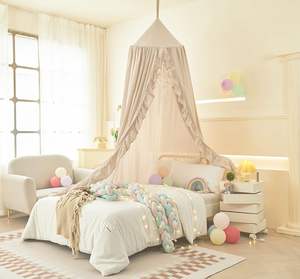 Moustiquaire et baldaquin de lit pour bébé, dôme en mousseline suspendu, tente de jeu pour la décoration de chambre d'enfant - Meilleures ventes - Product Image 5