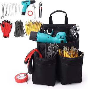 Ceintures <span class=keywords><strong>porte</strong></span>-outils 16 poches avec bretelles et pochettes détachables Ceinture <span class=keywords><strong>porte</strong></span>-outils de soutien du dos de l'homme Combo personnalisable OEM et ODM - Product Image 5