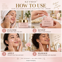 Crème Gel Sculptante Hydratante Anti-rides au Collagène, Élastine et Acide Hyaluronique à Marque Blanche OEM ODM