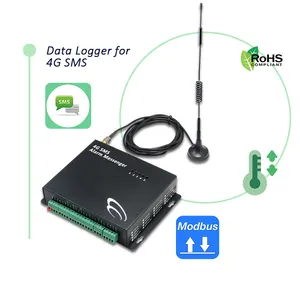 Wireless Fire Alarm Gas Smoke Sensor Detector Home Security Modbus 4G SMS Data Logger monitor controller