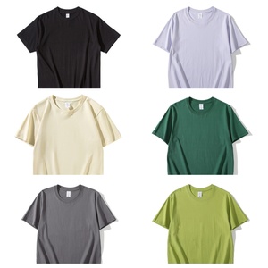 เสื้อยืดผ้าฝ้าย100% สำหรับผู้ชายเสื้อยืดสีขาวหนาลำลองว่างเปล่าโลโก้ตามสั่ง250gsm - Product Image 5