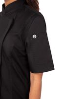 Uniforme de chef, uniforme de restaurant, bar, cuisine, manches courtes avec fermeture éclair pour femmes, veste de chef, chemise de chef
