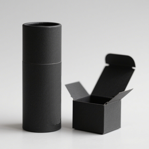 Magnetic Black Cardboard Round Boxes für Herren Parfüm & Kleidung Kosmetische Falt flugzeug Papier verpackungs röhre - Product Image 1