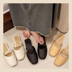 LND Sandales confortables à coussin pour femmes Demi-mule 8837 Sabots et mules - Product Image 1