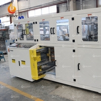 Machine d'emballage automatique multi-paquets fonctionnant avec une machine de fabrication et d'emballage de lingettes humides