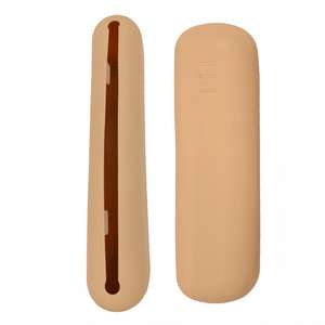 Portable Anti-chute Magnétique Silicone Maquillage Brosse Sac Forme Carrée Organisateur <span class=keywords><strong>De</strong></span> Voyage pour Outils Cosmétiques - Product Image 1