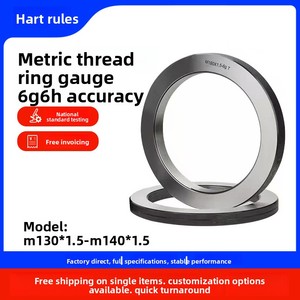 Jauges de contrôle qualité (Go/No Go) sur mesure, métriques et impériales, de grande précision et de grande taille (M180*1.5-M180*<span class=keywords><strong>6</strong></span>) 0.5 0.75 1 1.25 1.75 2 3 4 5 <span class=keywords><strong>6</strong></span> - Product Image 3