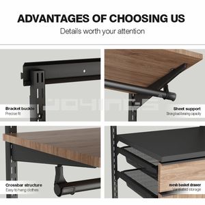 Armadio Aperto in Metallo di Grande Vendita, Design Economico e Nuovo, Montaggio a Parete in Acciaio, Guardaroba per Camera da Letto - Product Image 5