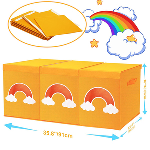 Bán Hàng Trực Tiếp Công Suất Lớn Tùy Chỉnh Hộp Đồ Chơi Có Thể Gập Lại Bin Lưu Trữ Đồ Chơi Chủ Sở Hữu Hộp Hộp Dễ Dàng Lắp Ráp Hộp Lưu Trữ Cho Trẻ Em Đồ Chơi - Product Image 1