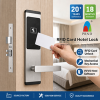Serrure Intelligente RFID pour Hôtel - Étanche, Antivol, Durable, en Acier Inoxydable, Déverrouillage par Carte/Clé, Écologique pour Portes en Bois
