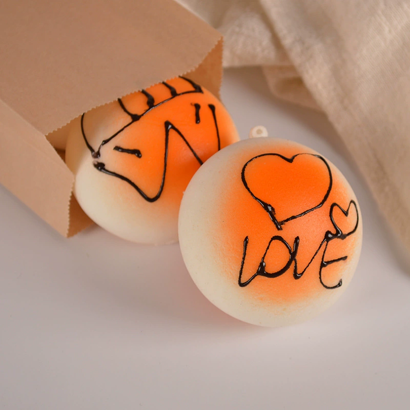 New Design Bread Shape Fidgets Squishy Toy Soft Rubber Simulation Food Squeeze Toys for Children Funny Stress Relief Kids Toys