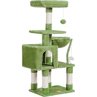 Arbre à chat d'intérieur confortable avec bois et papier rembourré en peluche perche chat tour Condo sisal griffoirs hamac jouet