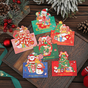 Set di Biglietti d'<span class=keywords><strong>Auguri</strong></span> Natalizi 3D con Design di Babbo Natale e Pupazzo di Neve per <span class=keywords><strong>Auguri</strong></span> Festivi e Decorazioni per Feste - Product Image 2