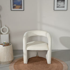 Ghế ăn bọc vải, đệm dày, thiết kế cong hiện đại, sang trọng dành cho nhà ở, khách sạn, phòng khách - Product Image 2