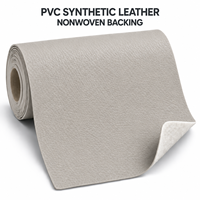 Cuir synthétique PVC gris argenté avec support non tissé, imperméable et gaufré, pour l'ameublement intérieur de voiture et la sellerie