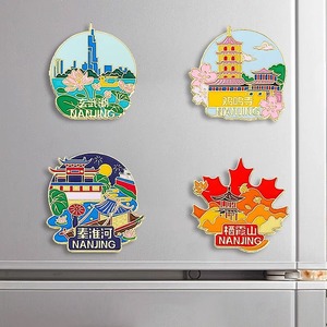 High Quality <b>Fridge</b> Magnet Custom Manufacturers Personalised Metallic Magnets Souvenir Custom Metal Refrigerator Magnet - Product Image 6